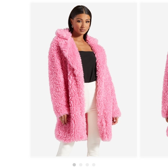 Pink fuzzy teddy coat - Picture 1 of 3
